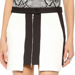 NEW Josh Goot Bonded Utility Mini Skirt Blk/Wh - 2